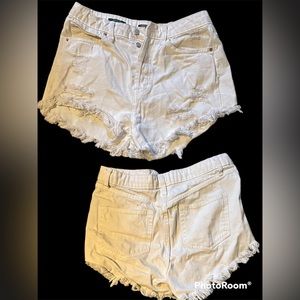 White jeans shorts